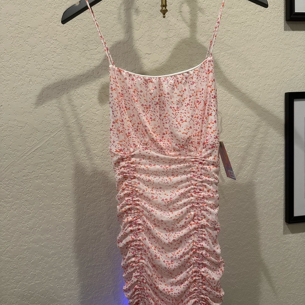 Pink Floral Mini Dress